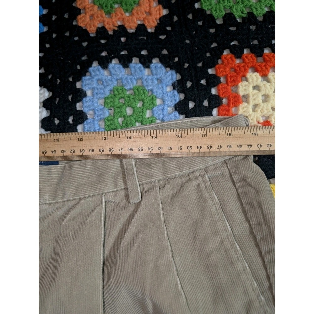 Dockers Pleated Relaxed Fit Corduroy Pants Mens 38x30 Tan Khaki Y2K Baggy NWT - Picture 9 of 14